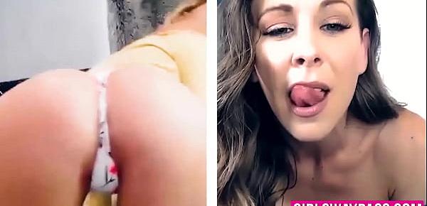  Cherie DeVille and Emma Hix have naughty fun on video chat